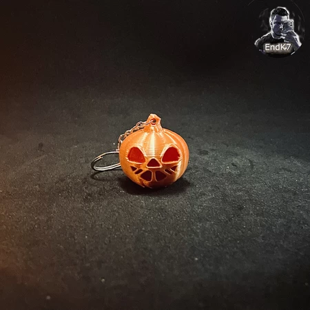  Halloween pumpkin keychain - 5 variations - no supports  3d model for 3d printers
