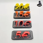  Price tags - 4 pieces in euro €  3d model for 3d printers