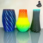  Unique spiral vase set version two - 3 designs  3d model for 3d printers