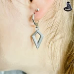  Diamond shaped earrings - 3 designs - print in place  3d model for 3d printers