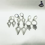 Modelo 3d de Pendientes en forma de diamante - 3 diseÑos-imprimir en su lugar para impresoras 3d