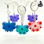   beautiful flowers keychain  3d model for 3d printers