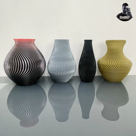  Spiral vase set version three - 4 designs  3d model for 3d printers