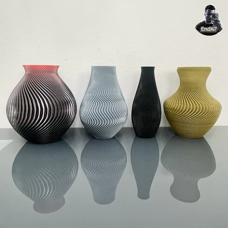 SPIRAL VASE SET VERSION THREE - 4 DESIGNS