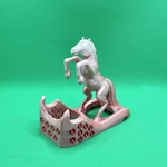 Modelo 3d de Noble soporte-caballo-reloj, tableta, soporte para telÉfono inteligente para impresoras 3d