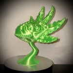 Modelo 3d de Busto de dragón axolotl para impresoras 3d