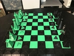  Geometric chess set  3d model for 3d printers