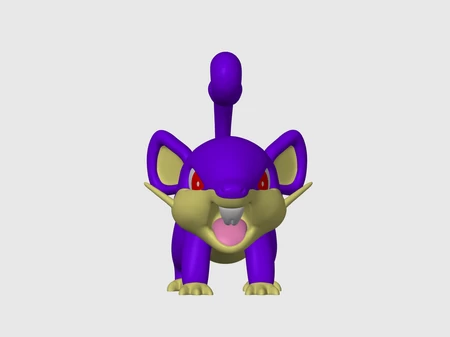 Modelo 3d de Rattata multicolor para impresoras 3d