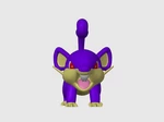 Modelo 3d de Rattata multicolor para impresoras 3d