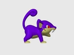 Modelo 3d de Rattata multicolor para impresoras 3d