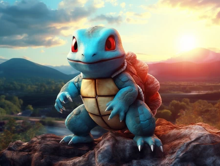 Modelo 3d de Squirtle multicolor para impresoras 3d