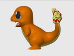   charmander multicolor  3d model for 3d printers