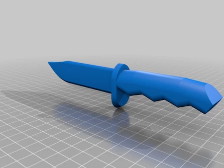 Modelo 3d de Cuchillo de combate para impresoras 3d