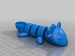   articulated axolotl - print in place  3d model for 3d printers