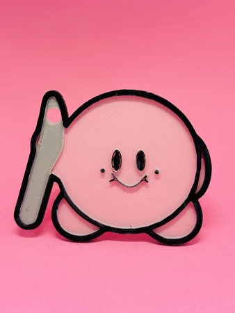 Modelo 3d de Llavero de cuchillo kirby para impresoras 3d