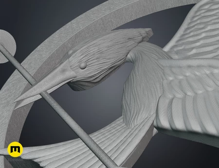  Mockingjay pin - hunger games  3d model for 3d printers