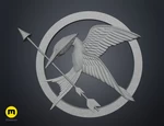  Mockingjay pin - hunger games  3d model for 3d printers