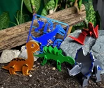  Dinosaurs kit cards  3d model for 3d printers