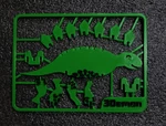  Dinosaurs kit cards  3d model for 3d printers