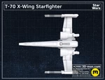 Modelo 3d de Nave estelar t-70 x-wing starfighter star wars para impresoras 3d