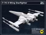 Modelo 3d de Nave estelar t-70 x-wing starfighter star wars para impresoras 3d