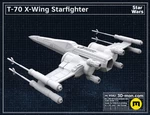  T-70 x-wing starfighter star wars starship  3d model for 3d printers