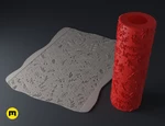 Modelo 3d de Rodillos de textura navideña para arcilla y masa para impresoras 3d