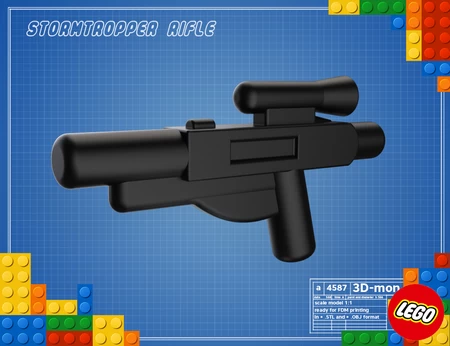 Modelo 3d de Rifle de soldado de asalto-lego star wars para impresoras 3d