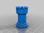 Modelo 3d de Juego de ajedrez - ronda vs cuadriculadas para impresoras 3d