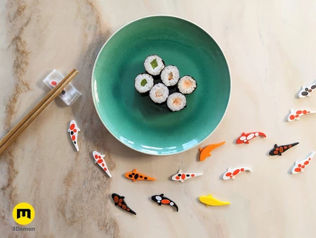   koi fish chopstick rest  3d model for 3d printers
