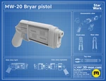  Mw-20 bryar pistol  3d model for 3d printers