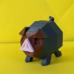  Lechonk low poly pokemon  3d model for 3d printers