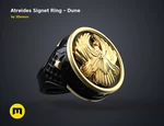   atreides signet ring - dune  3d model for 3d printers