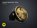   atreides signet ring - dune  3d model for 3d printers