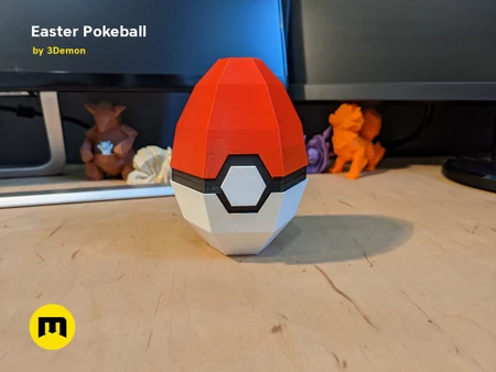  Pokeball easter egg box decoration  3d model for 3d printers