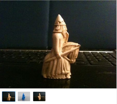  Lewis chessmen - knight  3d model for 3d printers