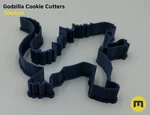 Modelo 3d de Godzilla cookie cutters para impresoras 3d