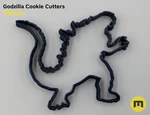 Modelo 3d de Godzilla cookie cutters para impresoras 3d