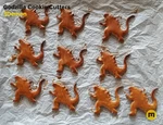  Godzilla cookie cutters  3d model for 3d printers