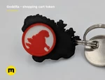 Modelo 3d de  godzilla – shopping cart token para impresoras 3d