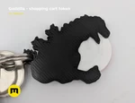   godzilla – shopping cart token  3d model for 3d printers