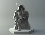   elf archer - d&d miniature  3d model for 3d printers