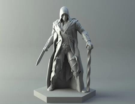   elf assassin - d&d miniature.  3d model for 3d printers