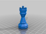Modelo 3d de 3d-impresión optimizada geométricas ajedrez de piezas para impresoras 3d