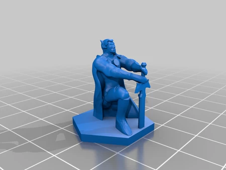  Elf warrior - d&d miniature  3d model for 3d printers