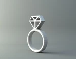 Modelo 3d de  ring - diamond para impresoras 3d
