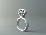   ring - diamond  3d model for 3d printers