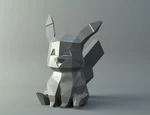 Modelo 3d de  pikachu cute low-poly pokemon para impresoras 3d