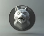  Wolf head  3d model for 3d printers