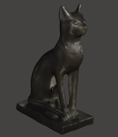 Modelo 3d de Escaneo de estatua de bast/cat (a través de recap360) para impresoras 3d